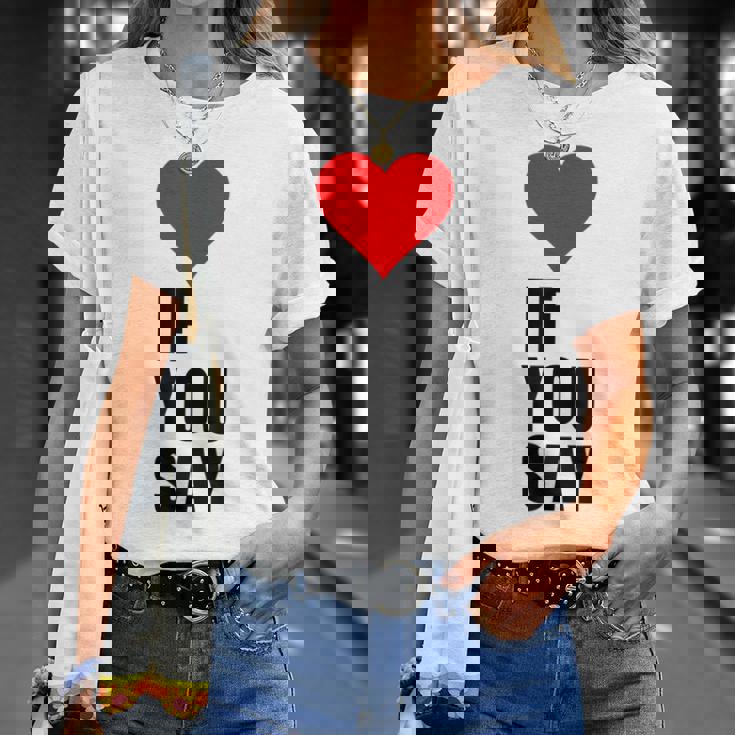 I Love Heart Red If Youay For アパレル Tシャツ 彼女への贈り物