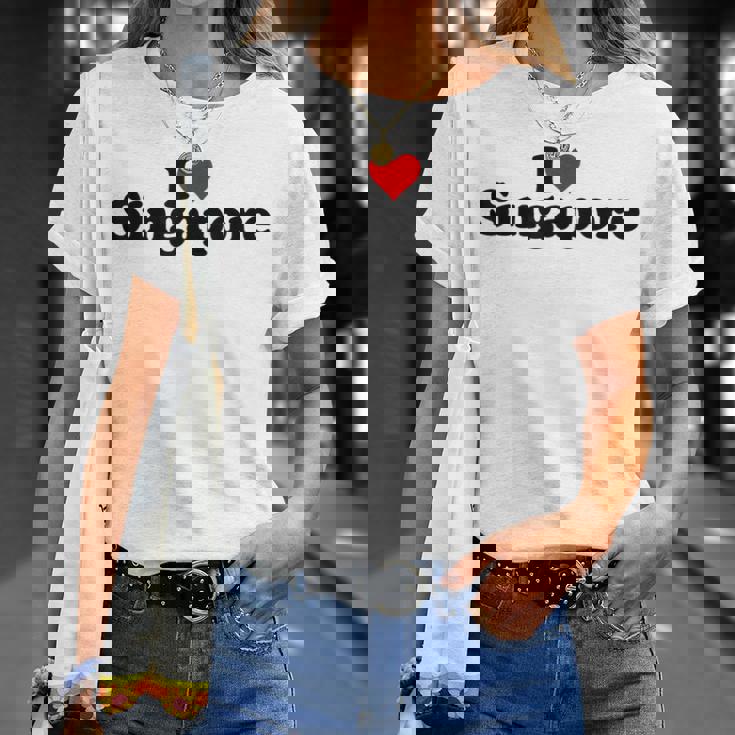 I Love Heart シンガポール Tシャツ 彼女への贈り物