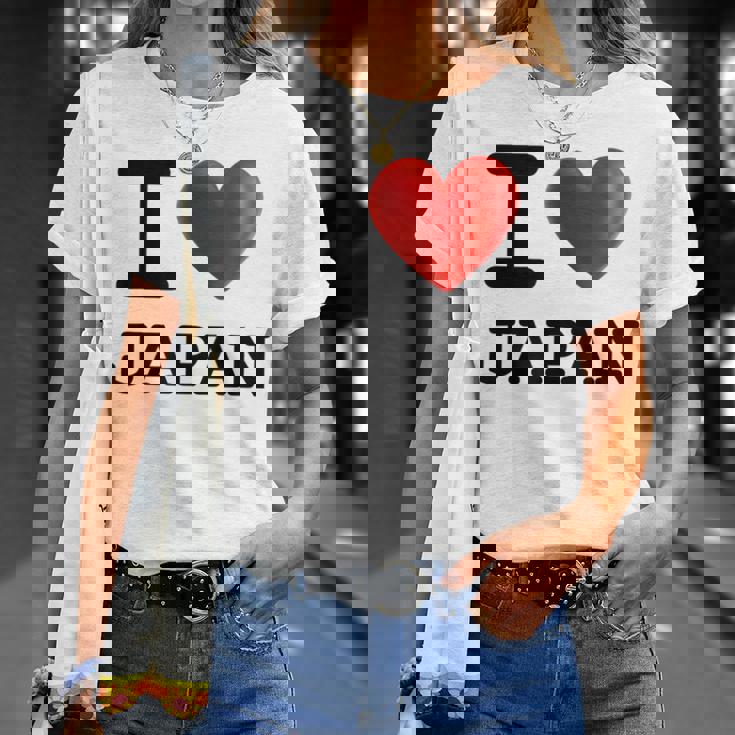 I Love Japan お土産 観光ハート Tシャツ 彼女への贈り物