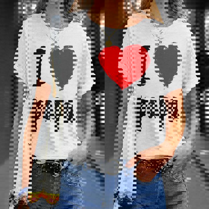 I Love You PapaCool Happy Father's Day Best Daddy Tシャツ 彼女への贈り物