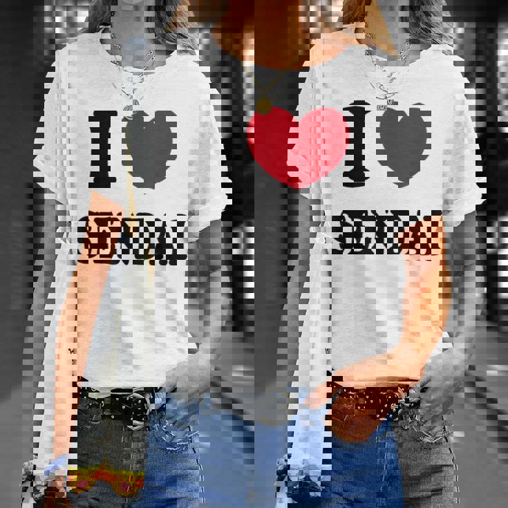 I Loveendai 仙台大好き Tシャツ 彼女への贈り物