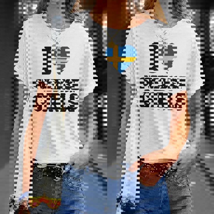 I Lovewedish Girls Tシャツ 彼女への贈り物