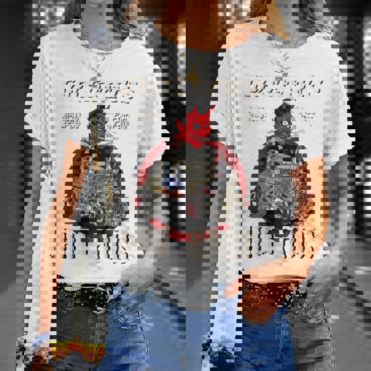 Lucifer's Hot Rodhop ロカビリー Prison Price ラットロッド Tシャツ 彼女への贈り物