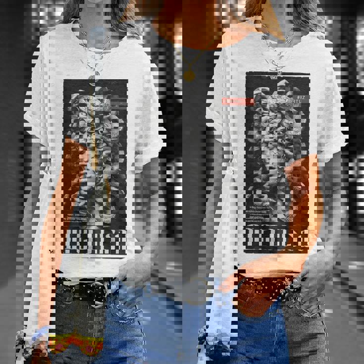 Medusa Backprint 女神の蛇 ギリシャ神話 バックプリント メデューサ Tシャツ 彼女への贈り物