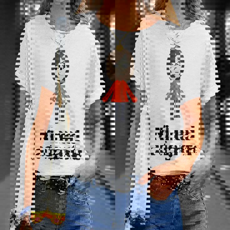 Mii Need A Cigarette Humour メンズ レディース Tシャツ 彼女への贈り物