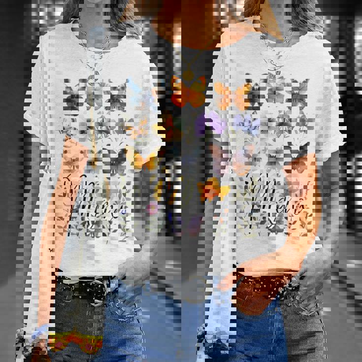 Mommy Mama バタフライ フローラル 夏 母の日 グラフィック ママ 長袖tシャツ Tシャツ 彼女への贈り物