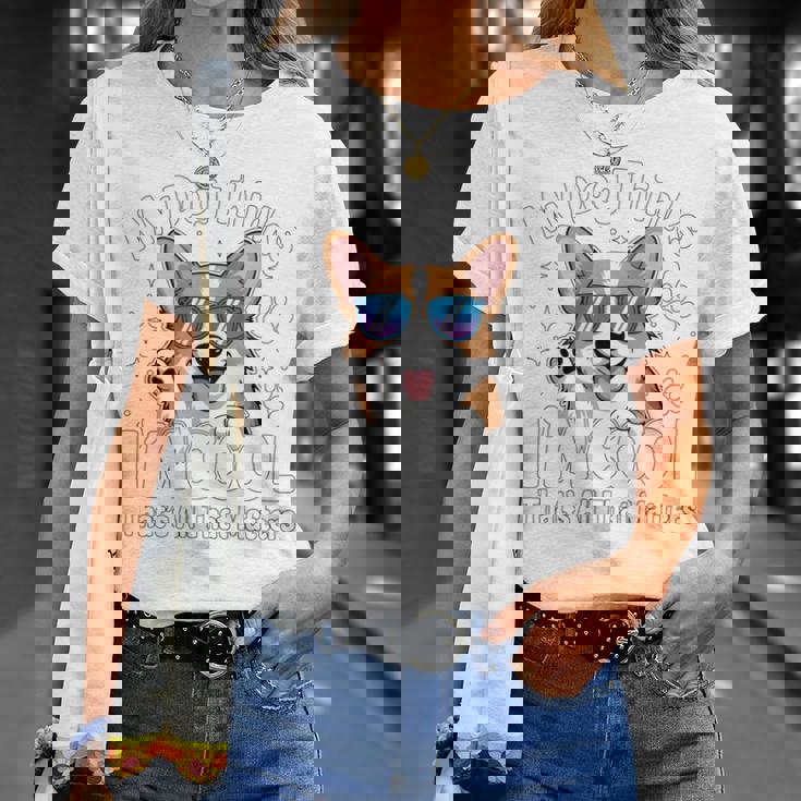 My Dog Thinks I'm Cool Corgi Dog Lover 長袖tシャツ Tシャツ 彼女への贈り物