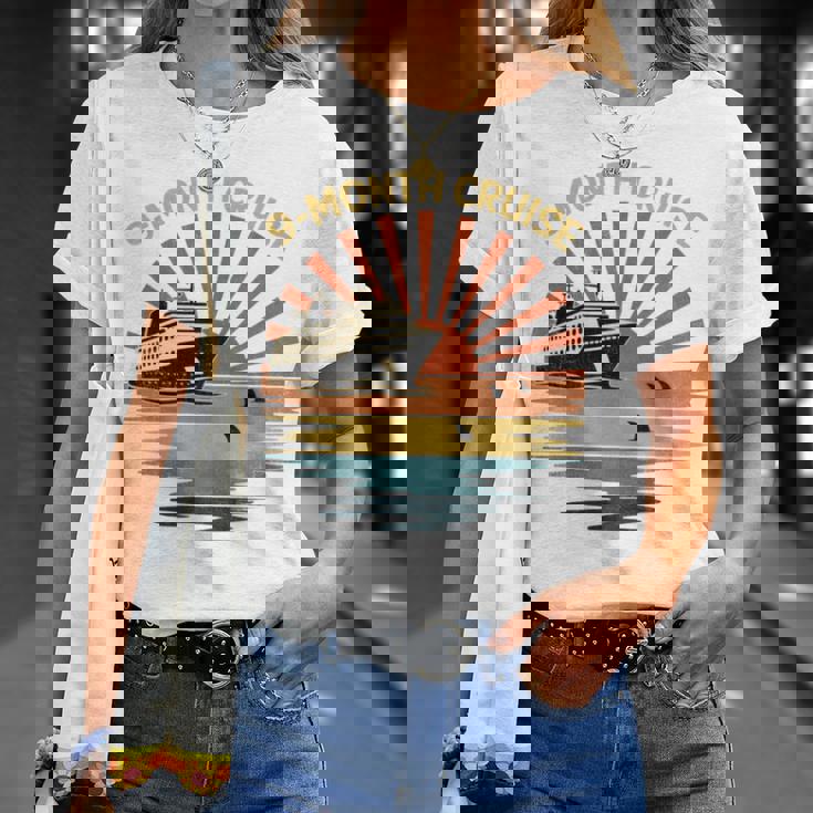 Nine Month Cruisehipunset Withharks In Ocean 長袖tシャツ Tシャツ 彼女への贈り物