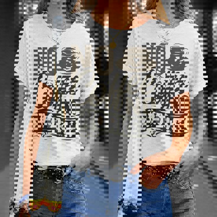 No Coffee No Workee 面白いコーヒー愛好家 Tシャツ 彼女への贈り物