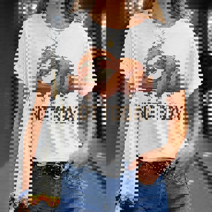 Not Todayloth 今日はナマケモノ Tシャツ 彼女への贈り物