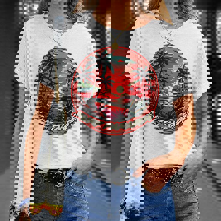 バックプリント Onlyurf Paradise クール サーファー ビーチ オーシャン Tシャツ 彼女への贈り物