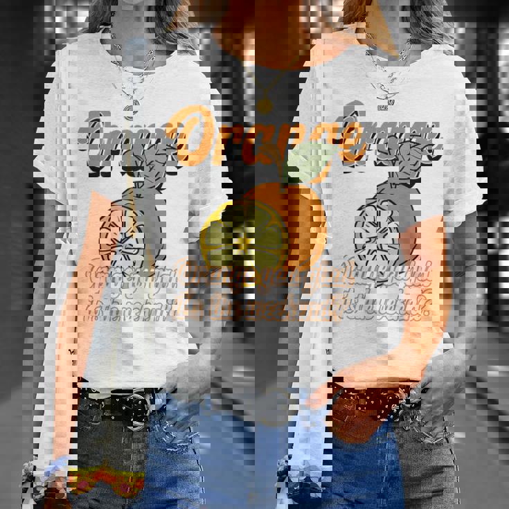 Orange You Glad It's The Weekend Fun Citrus Fruit Back Tシャツ 彼女への贈り物