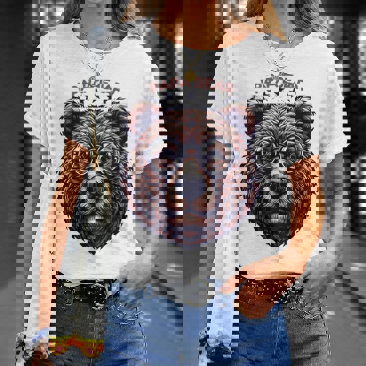 メンズ Papa Bear Face サングラス Papa Bear Lover 父の日 Tシャツ 彼女への贈り物