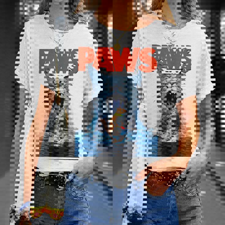 Paws Cat Lover ホラー映画 パロディ Tシャツ 彼女への贈り物