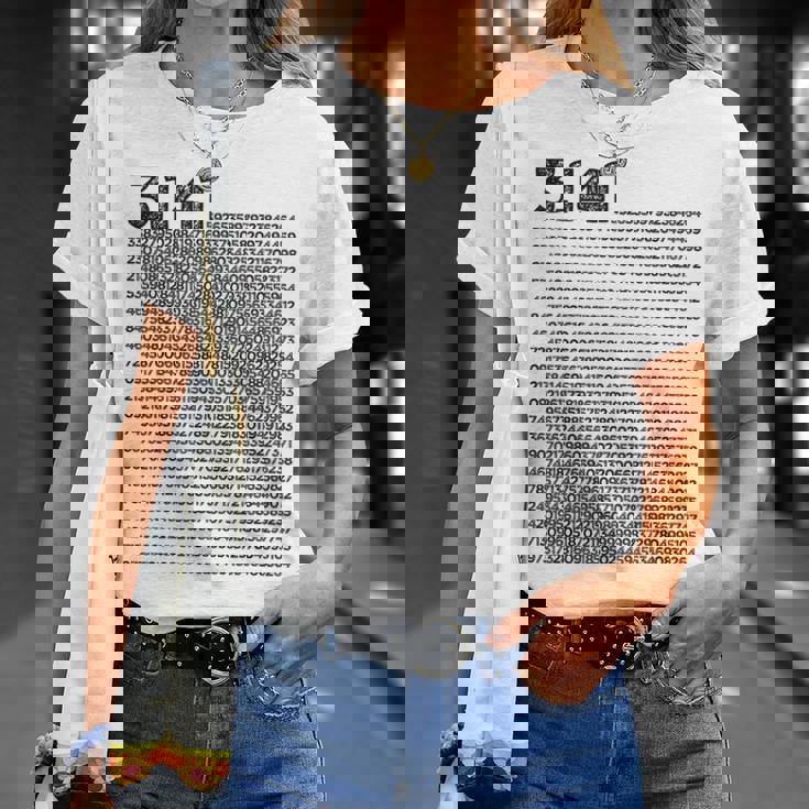 Pi 314 Pi 数字記号 数学 科学ギフト Tシャツ 彼女への贈り物