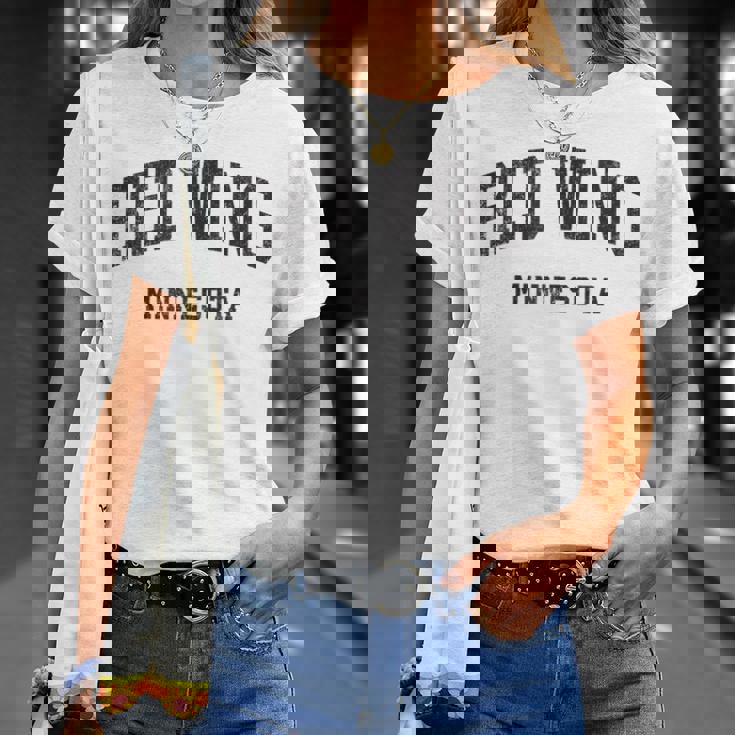 Red Wing ミネソタ Mn ヴィンテージ アスレチック スポーツデザイン Tシャツ 彼女への贈り物