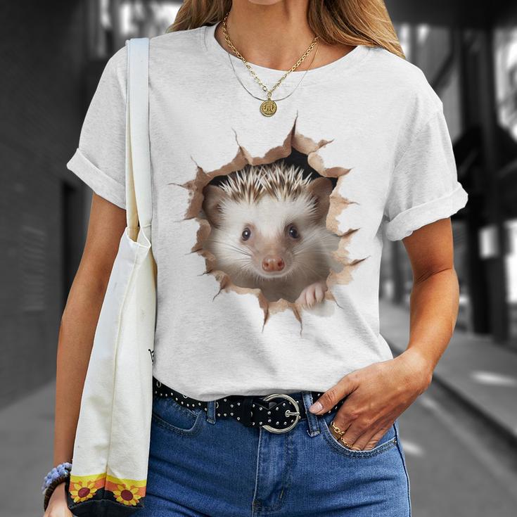 Retrato De Erizo Con Diseño De Animal Y Erizo Camiseta unisex Regalos para ella