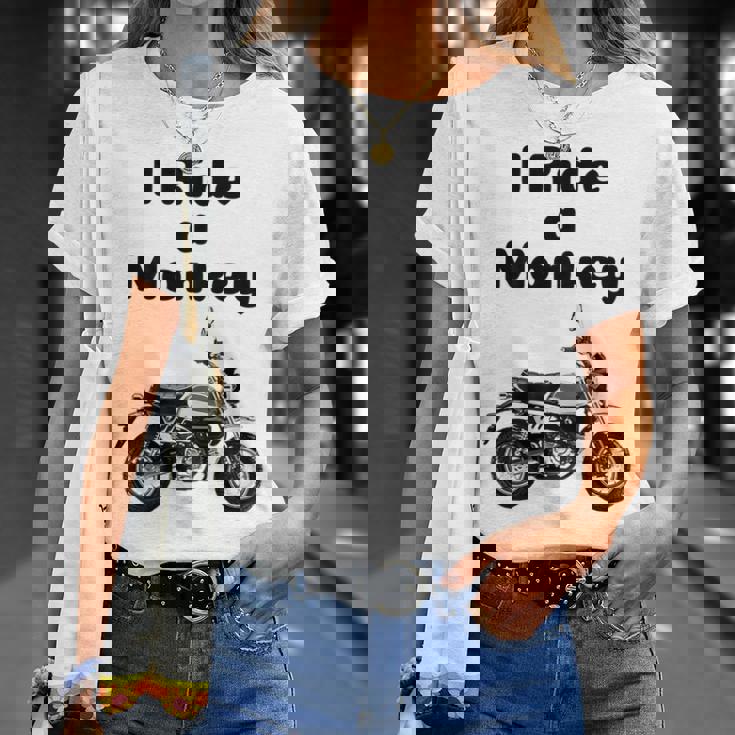 I Ride A Monkey オートバイ ミニバイクシャツ Tシャツ 彼女への贈り物