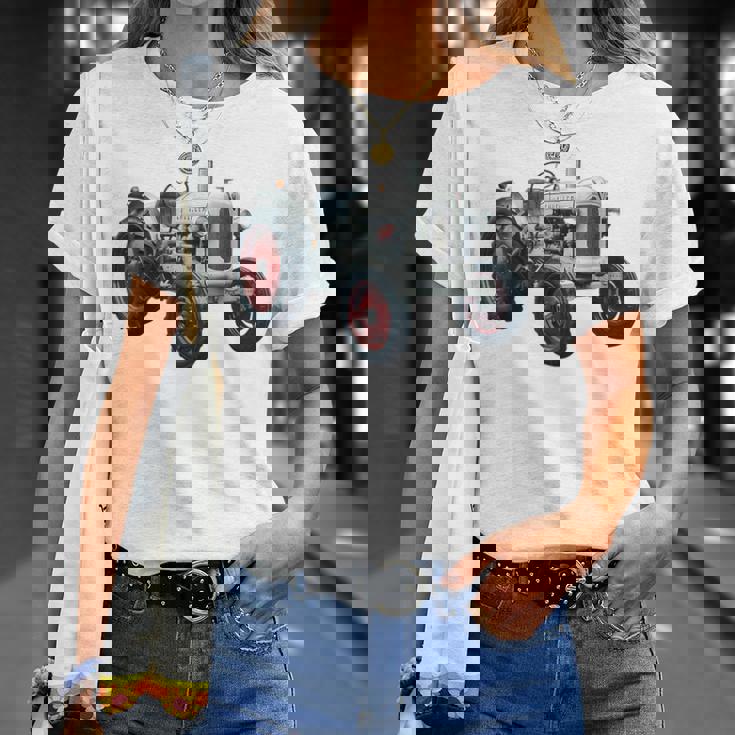 Schueller ヴィンテージ トラクター ドイツ レトロ Tシャツ 彼女への贈り物