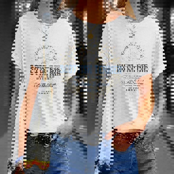 Scottish Terrier ヴィンテージスコティッシュ・テリア Tシャツ 彼女への贈り物