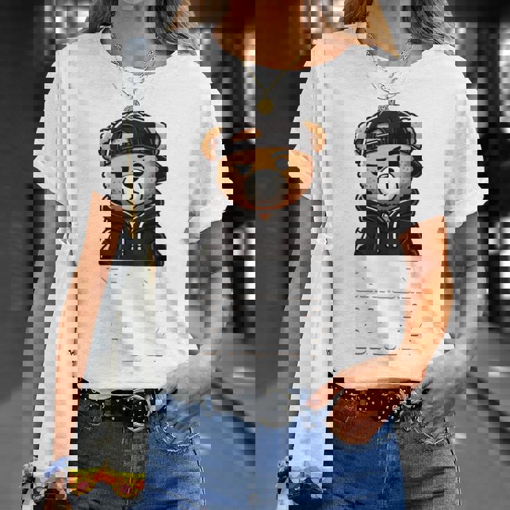 Seriously Bruh ヒップホップ テディベア ティーンエイジャー 男の子 ティーン 格言 長袖tシャツ Tシャツ 彼女への贈り物