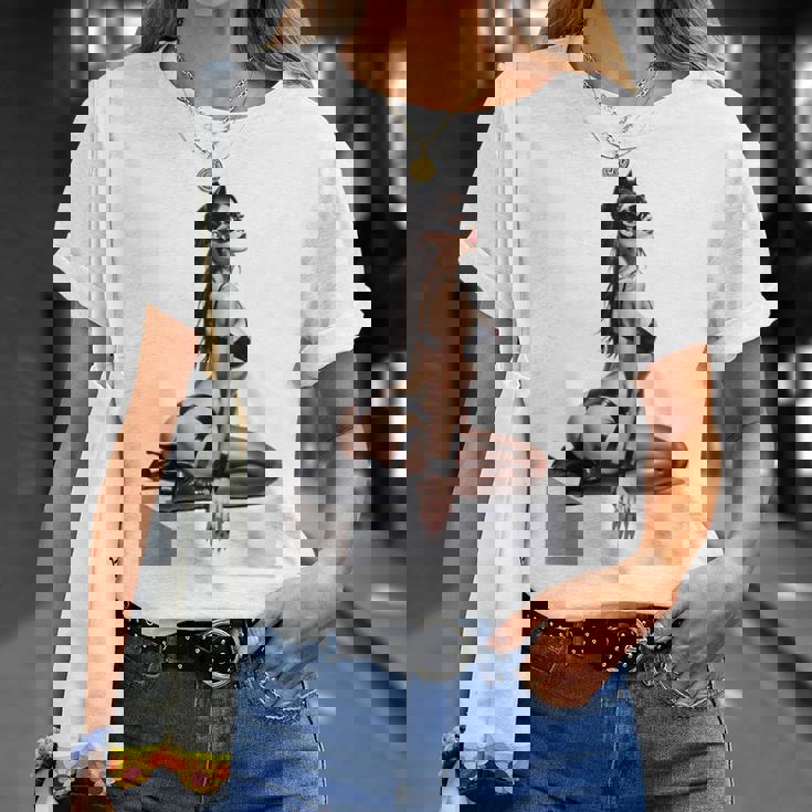 Sexy Girl グラフィックtシャツ セクシー「バッドキティ」ピンナップガール カットアウト。 Tシャツ 彼女への贈り物