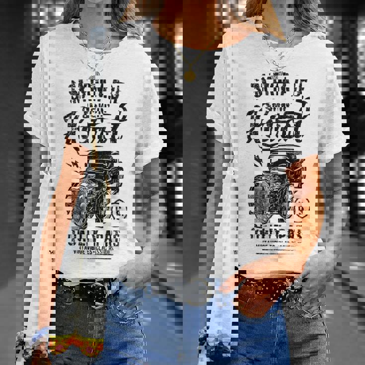 Smyrna Delaware Usa ホットロッド ビンテージスタイル カーデザイン Tシャツ 彼女への贈り物