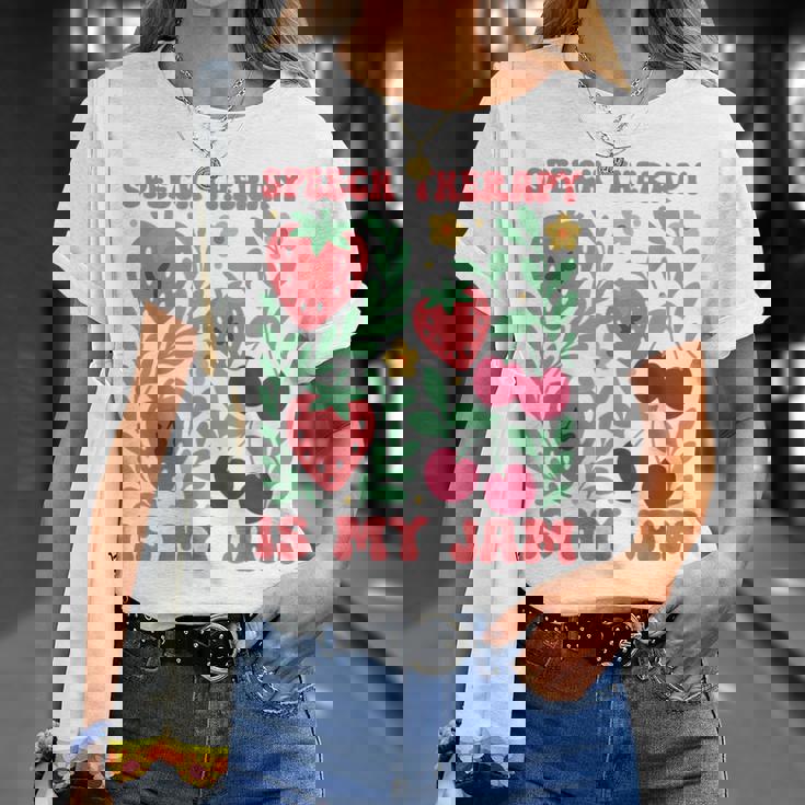 Speech Therapy Is My Jam Boho Floral Speech Pathology Slp T-Shirt Gifts for Her