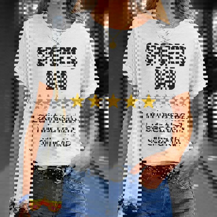 Sports Dad Loud In Thetands MVP 引用 Tシャツ 彼女への贈り物