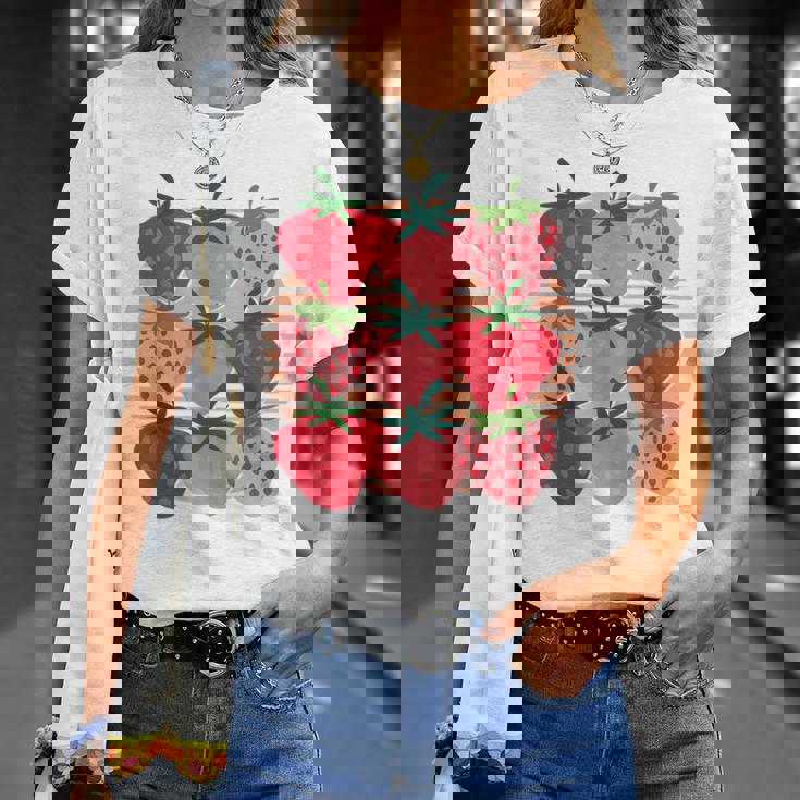 Strawberries Red Berriesummer Fruit Retrotrawberry T-Shirt Geschenke für Sie