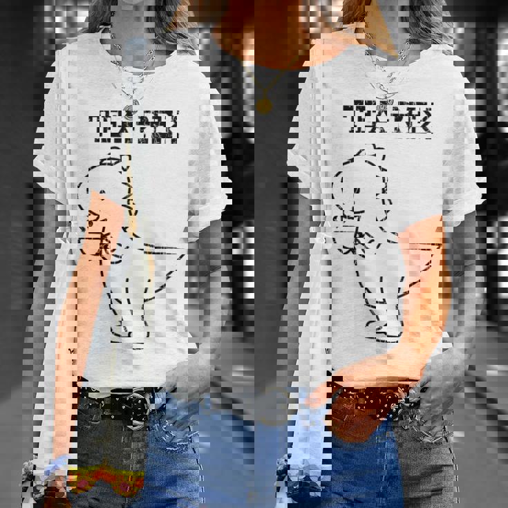 Tea-Rex おもしろドリンクグラフィック Tシャツ 彼女への贈り物