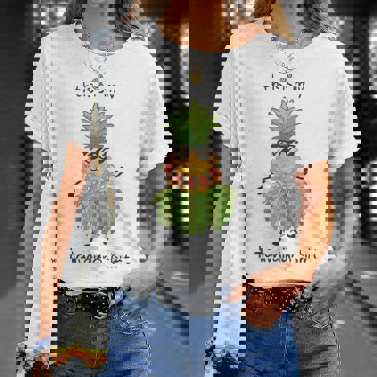 This Is My Hawaiian パイナップル フラダンス ルアウハワイ Tシャツ 彼女への贈り物