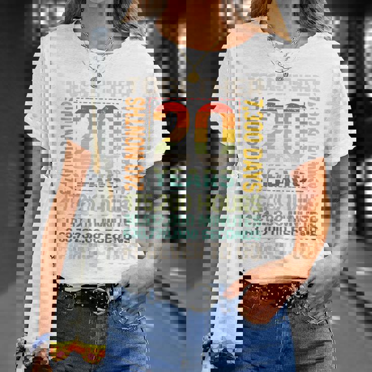 Together 20 Years Forever To Go 結婚20周年記念 Tシャツ 彼女への贈り物