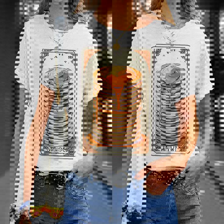The Tower タロットカード パンケーキタワー 面白いパンケーキ Tシャツ 彼女への贈り物