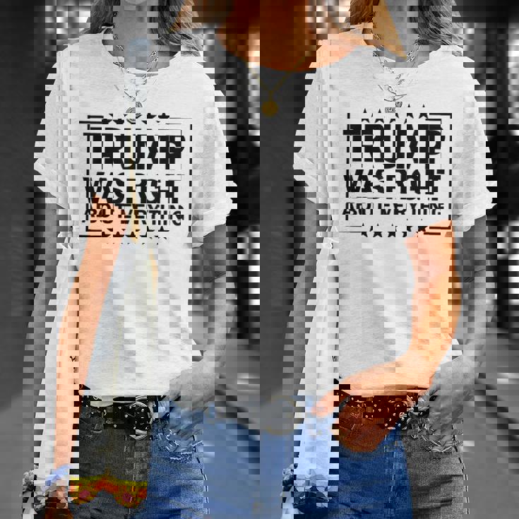 Trump Was Right About Everything Trump President 2024 Tシャツ 彼女への贈り物