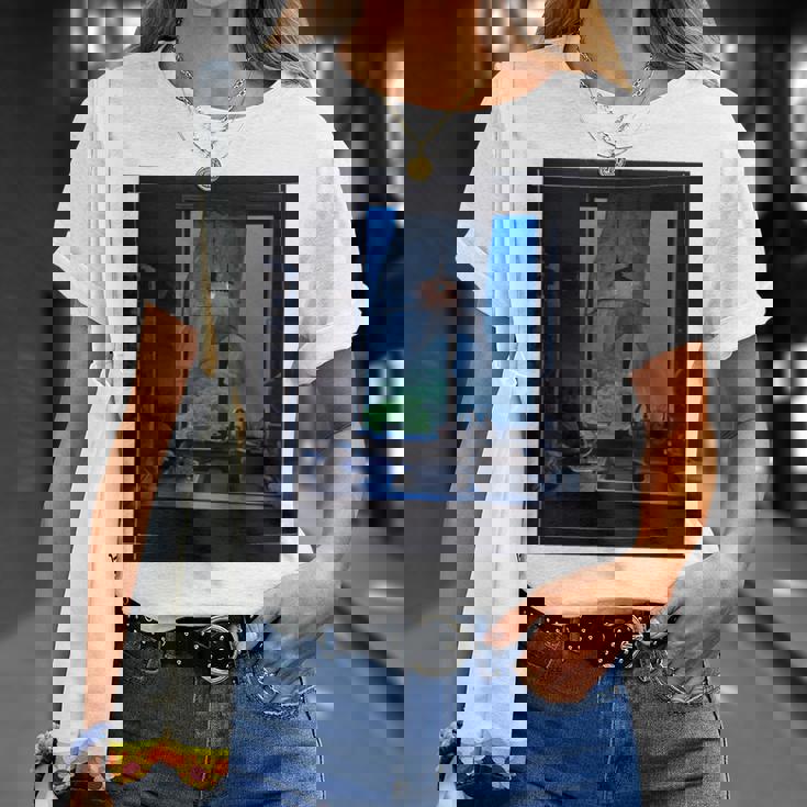 Window Light & Forestiew長袖フォトtシャツ 癒し・インテリア系アート-ユニセックスデザイン 長袖tシャツ Tシャツ 彼女への贈り物