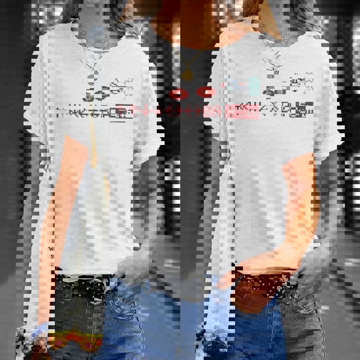 「グラディウス」上上下下左右左右baフル装備 長袖tシャツ Tシャツ 彼女への贈り物