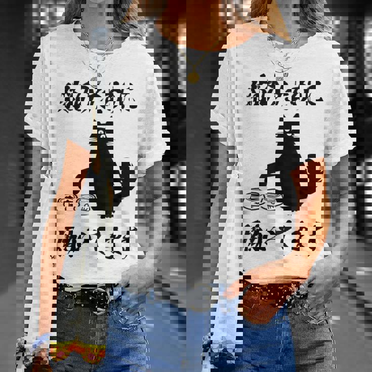 「猫のために 働いてます」猫 ネコ メンズ 猫好き にゃんこ 文字入り おもしろ 筆文字 面白い 服 面白い Tシャツ 彼女への贈り物