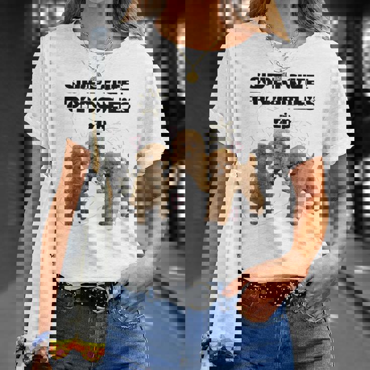 【Super Cute Toypoodles】トイプードル 実写 Tシャツ 彼女への贈り物