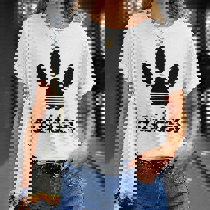 【バックプリント・背中側】Asides アシデス 足です。肉球です。【変なtシャツ屋】スポーツ ブランド パロディ 面白 長袖tシャツ Tシャツ 彼女への贈り物