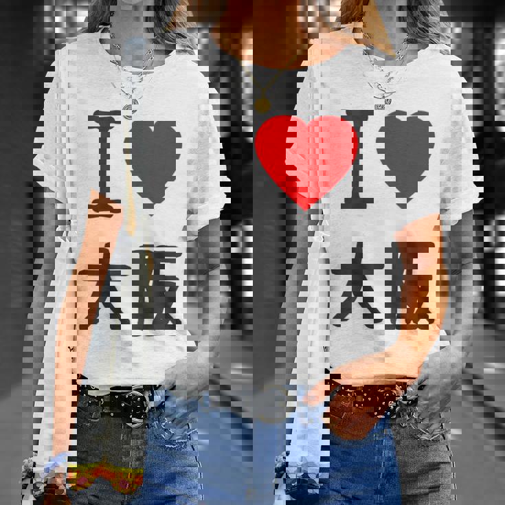 【バックプリント・背中側】アイラブ・大阪（I Love ハート）Big 大きな文字 ジモtティ 地元愛 グッズ 面白 Tシャツ 彼女への贈り物