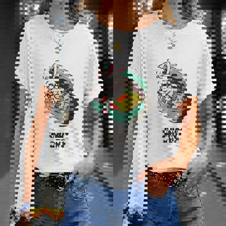 うさぎ弁当 かわいいウサギの和風弁当 ダジャレ Tシャツ 彼女への贈り物