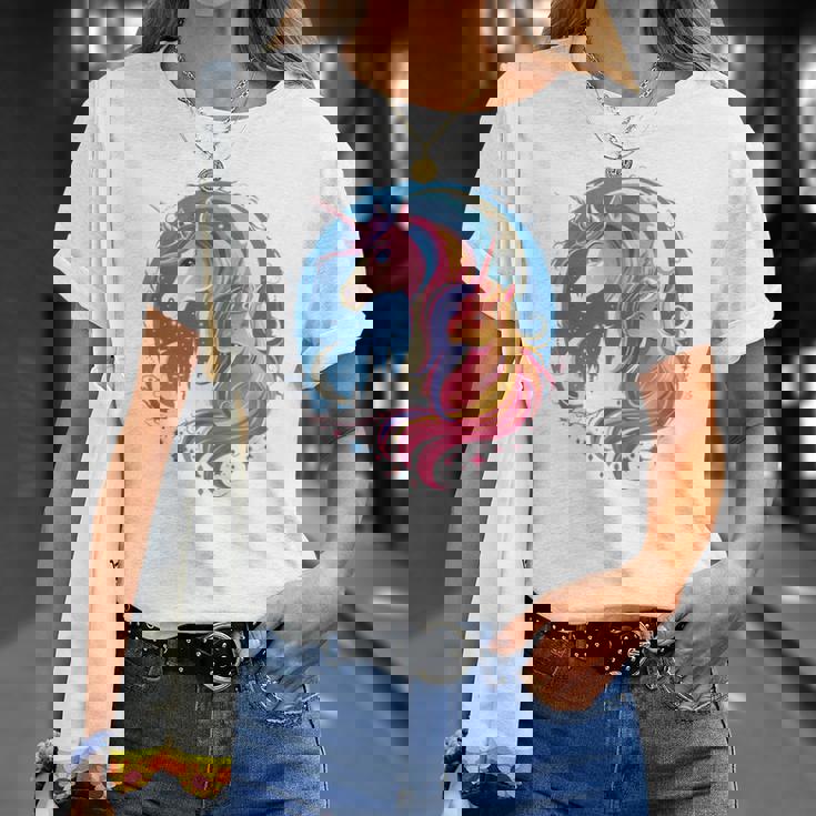 お揃いのママと娘 ユニコーン ナイトシャツ 母の日 長袖tシャツ Tシャツ 彼女への贈り物