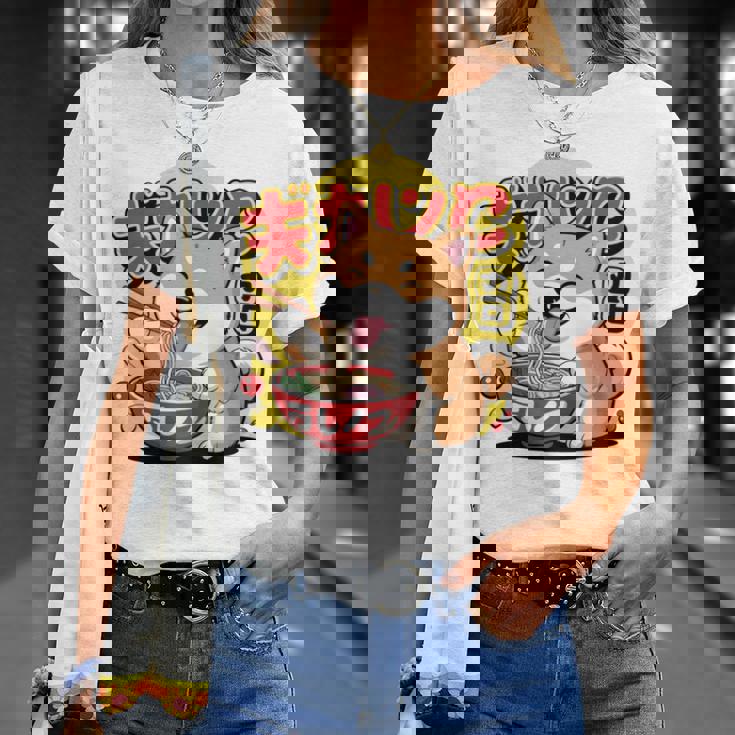 かわいい 柴犬 ラーメン好き おもしろい 日本犬 長袖tシャツ Tシャツ 彼女への贈り物