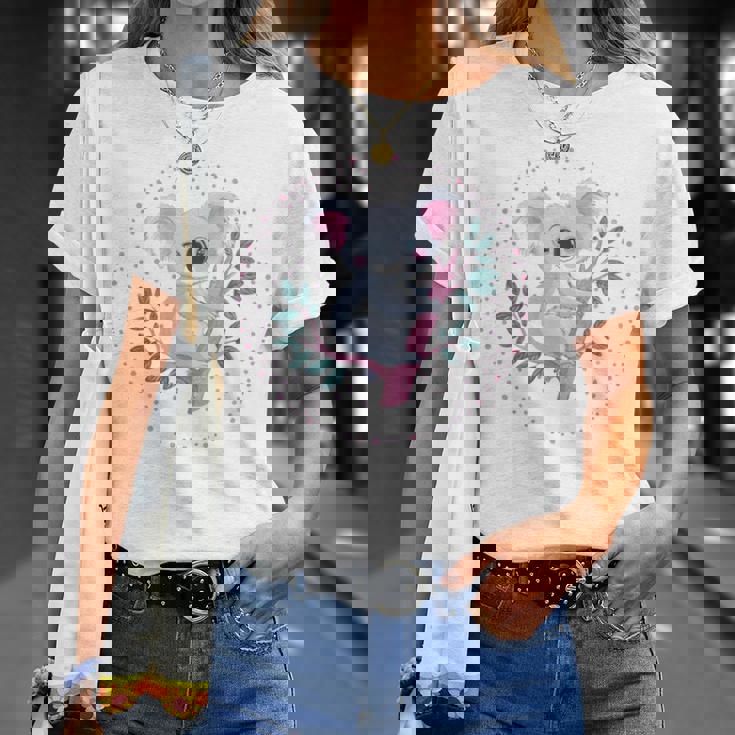 かわいいコアラガール おもしろコアラ 長袖tシャツ Tシャツ 彼女への贈り物