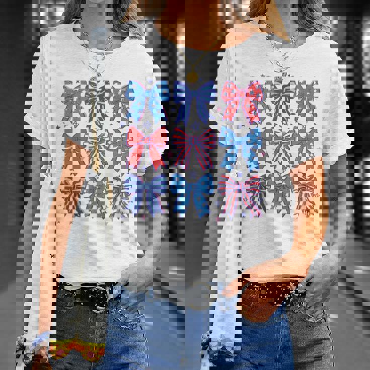 かわいい愛国的なボウスターデザイン7月4日シャツusaプライド Tシャツ 彼女への贈り物