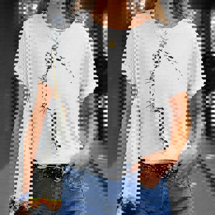 かわいい猫のシルエット Tシャツ 彼女への贈り物