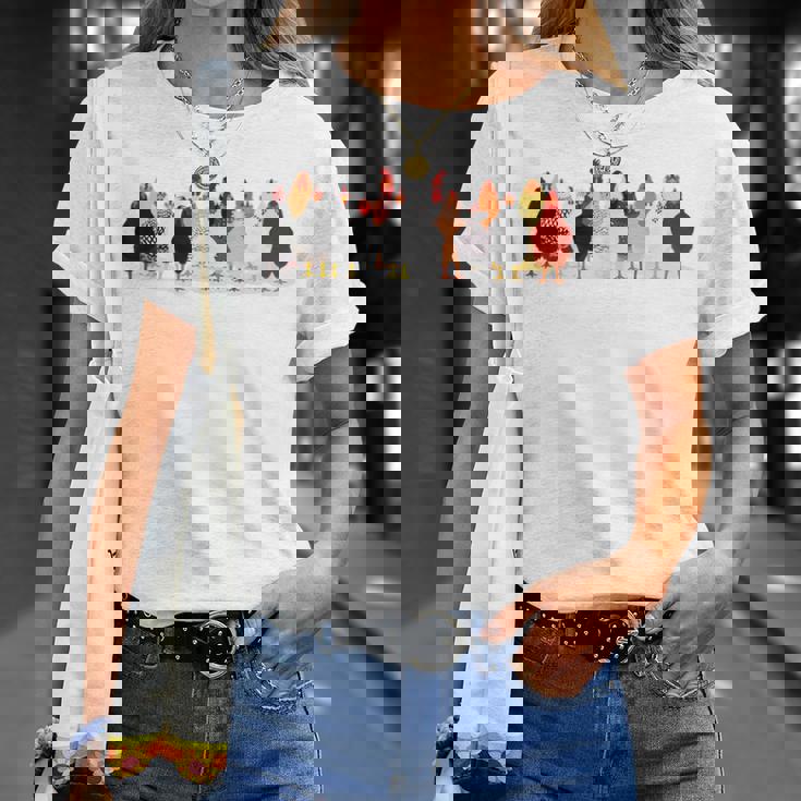 かわいい鶏 洋画 恋 春 パステル Tシャツ 彼女への贈り物