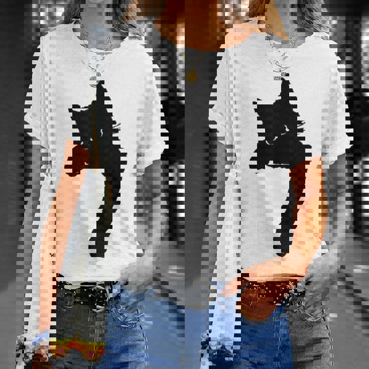 かわいい黒猫tシャツ ユニセックス Tシャツ 彼女への贈り物