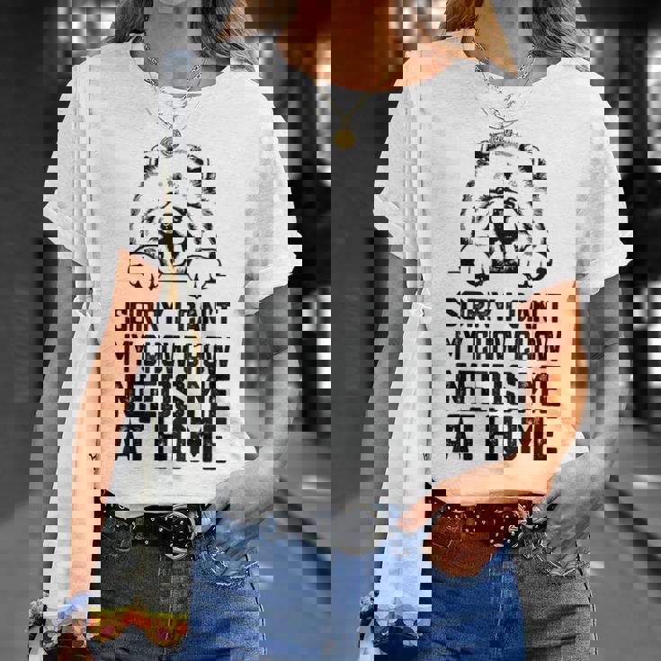 ごめんなさい、チャウチャウには家に私が必要です、チャウチャウのお父さん Tシャツ 彼女への贈り物